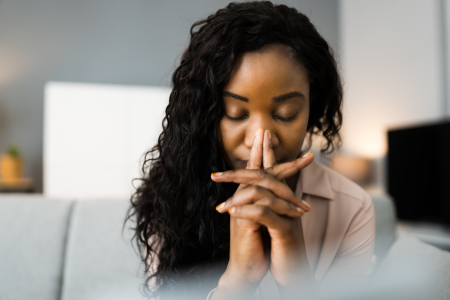 woman praying