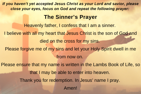 revival scriptures in the bible - sinner's prayer