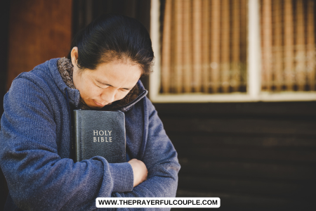 woman praying with revival scripture verses