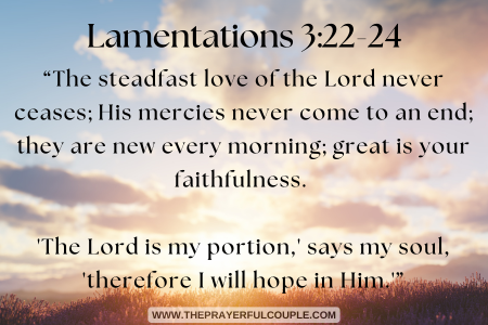 Lamentations 3:22-24 Saturday good morning blessings