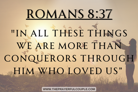 Romans 8:37 Saturday morning blessings images