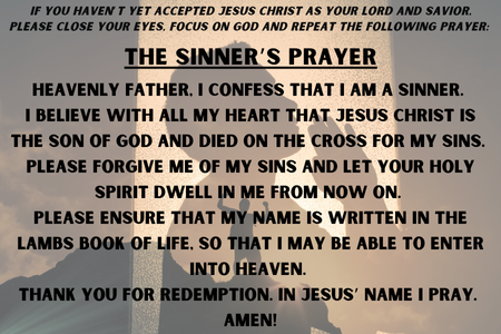 Verses on trust in God - the sinner prayer