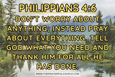 Thursday morning blessing prayers - Philippians 4:6