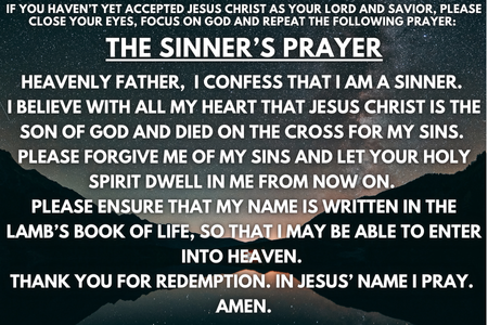 the sinner's prayer - kindness verses bible